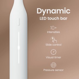 Quip Ultra Next Generation Smart Toothbrush - Timed Electric Toothbrush with Case - Replaceable Brush Head, Soft Bristles, Silicone Handle, 30-Day Battery Life - Travel Toothbrush - Stone