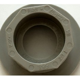 AquaStar  ES-1022   Large Wall Fitting  Water Stop  1-1/2'' Pipe,  Gray