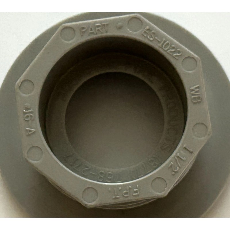 AquaStar ES-1022 Large Wall Fitting Water Stop 1-1/2'' Pipe, Gray