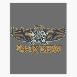 KZEW 98 Dallas 1973 Bumper Sticker Vinyl Decal 5"