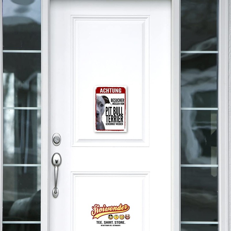 Pitbull Approval Dog Sign Saying Door Sign Dog Sign Warning