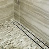 Neodrain 40-Inch Linear Shower Drain with Tile Insert Grate, Brushed