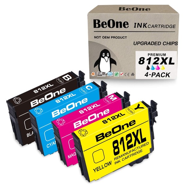 BeOne 812XL Remanufactured Ink Cartridges for Epson 812 XL 812XL