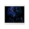 CafePress Midnight Wolf Sticker Square Bumper Sticker Car Decal