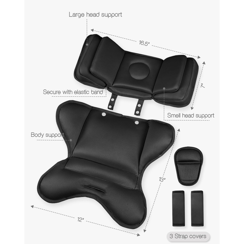 HNHUAMING Infant Car Seat Insert with 2 Headrest for Doona|Graco,