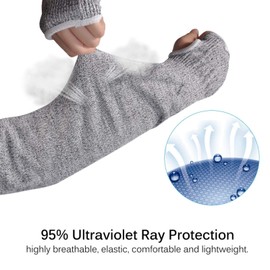 1 Pair 45cm/17.71in Arm Protection Sleeve, Protective Arm Sleeves Anti Abrasion Anti Scratches Anti Bite Long Gloves, Cut Resistant Arm Guards for Men Women Outdoor Garden Work (1 Pair)