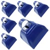 suiwotin 6 Pack Metal Cowbells with Handle, 3 Inch Loud