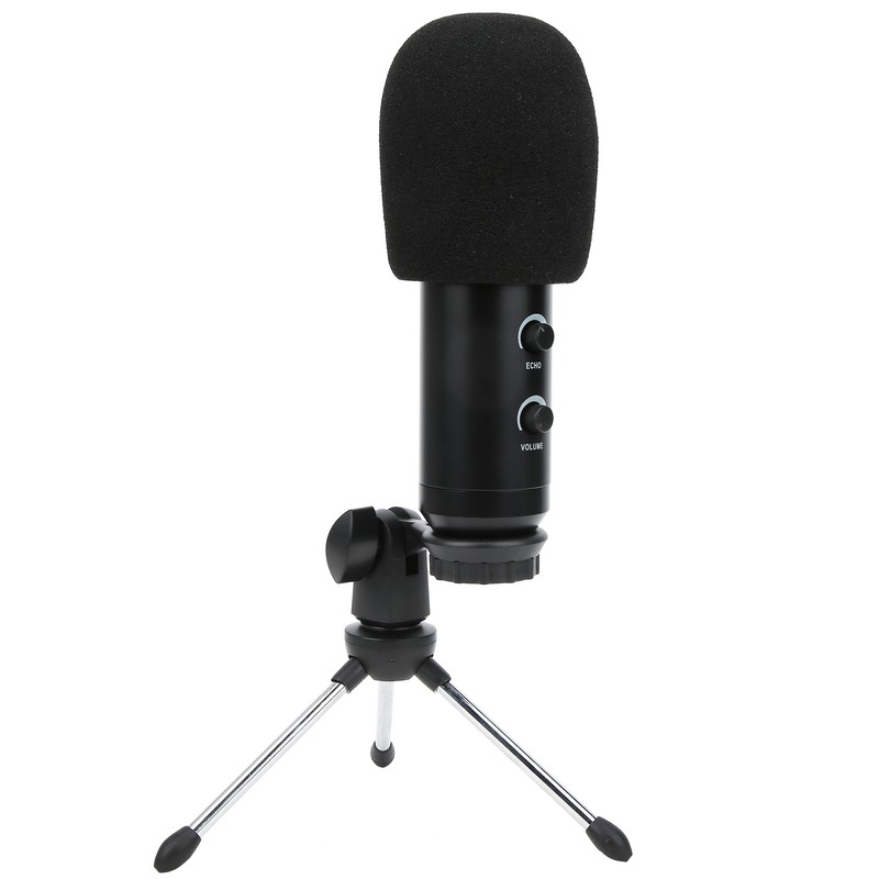 K8 Microphone 3‑Pin Interface Condenser with ECHOVOL Control USB 3.5mm