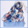 GWAWG Summer Scarf Women's Thin Chiffon Scarf, Leaf Blue