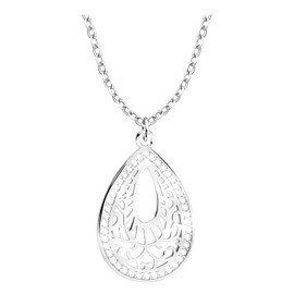 Sofia Milani - Women's Necklace 925 Silver with Zirconia Stones - Oval Pendant, Sterling Silver, Cubic Zirconia