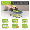 Picadora Manual De Alimentos Con Contenedor Y 8 Cuchillas