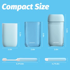 Travel Toothbrush Case, Mini Wash Cup with Foldable Toothbrush