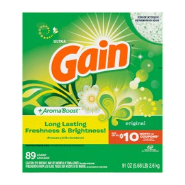Gain Powder Laundry Detergent, Original Scent, 89 Loads, 82 OZ