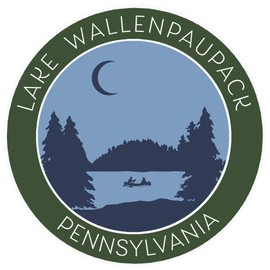 Lake Wallenpaupack, Pennsylvania Crescent Moon Boat Vinyl Printed Die-Cut Decorative Auto Decal Sticker ~ Lake Life Adventure Souvenir Vacation Series