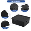 6-Pack Plastic Storage Baskets with Lid, Organizer Bins, Black