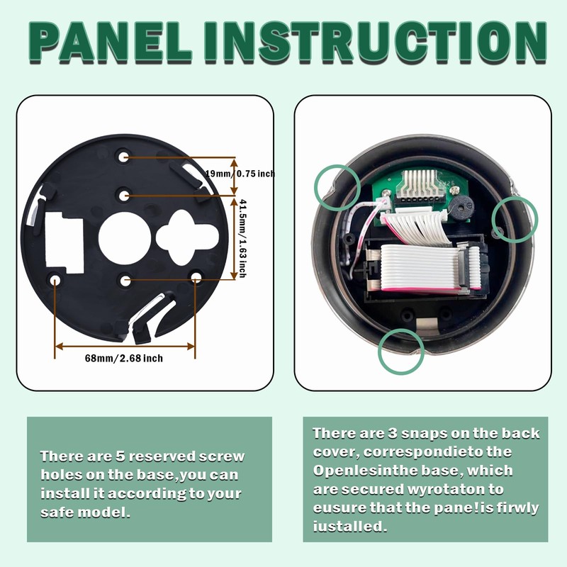 Gun Safe Lock Replacement Electronic Safe Lock with Solenoid Lock