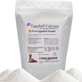 12 oz Pure U.S.A. Eggshell Powder for Dogs/Cats, Finely Ground, Calcium Supplement