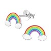 FIVE-D Children's Rainbow Earrings 925 Sterling Silver in Jewellery Case,