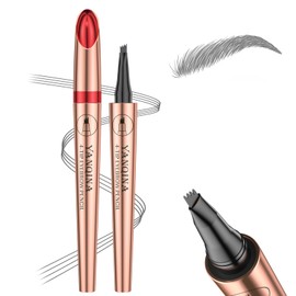 Eyebrow Pencil - Microblading Eyebrow Pen with Fork Tip - Waterproof Tattoo Brow Pen Long-Lasting Natural Eye Brow Pencils for Women