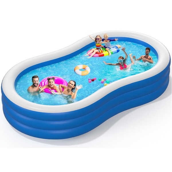 Extra Large Inflatable Pool - 145" X 74" X 22",