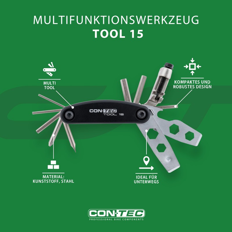 Contec pliable avec outil 15 fonctions