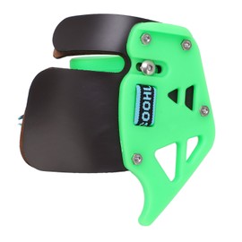 Archery Finger Tab Shooting Tabs Double Layer Leather Tabs Guard Protect Guard for Recurve Bow Vert