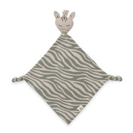 Hauck Cuddle N Play Baby Cuddle N Play, Muslin Cotton Comforter for Boys and Girls, Cuddly Toy and Comforter, Washable at 60°C, 25 x 25 cm (Zebra Sage)