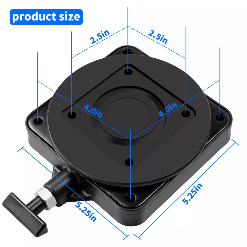 Cannon 2 PAIR of Low Profile Swivel Base Downrigger mount