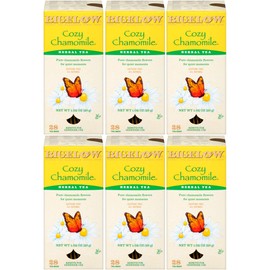 Bigelow Cozy Chamomile Herbal Tea Bags 28-Count Boxes (Pack of 6) Chamamile Tea Bags Relaxing Herbal Tea All Natural Gluten Free