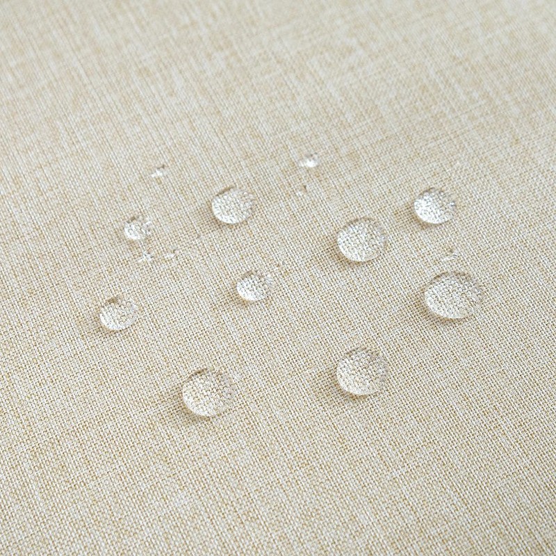 SPRICA Round Tablecloth 120cm Diameter Water Resistant Linen Texture Spill
