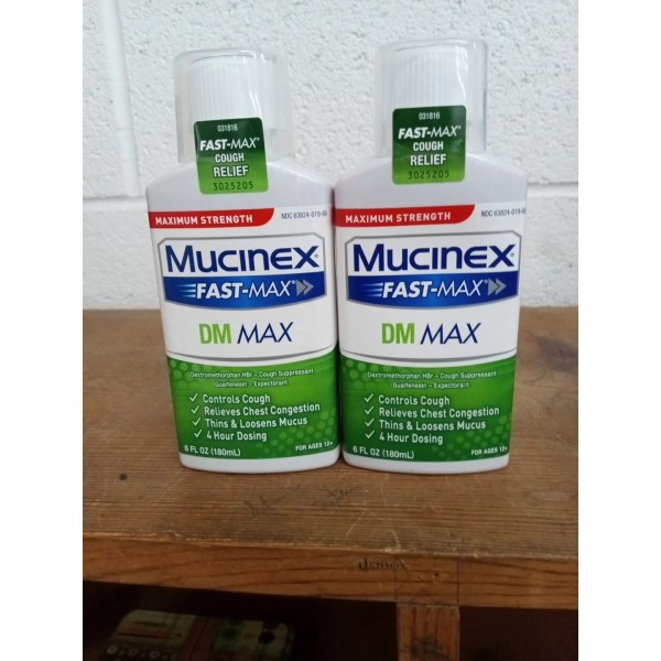 Mucinex Fast-Max DM Maximum Strength Cough Suppressant Liquid 6 Fl