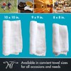 WT WHITE TOWEL SERVICES 9"x 9"inch Moist Cotton Towel Individually