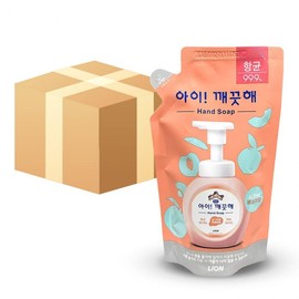 Lion Korea Ai Kkae끗Hae Peach Hand Wash Refill 200ml 24 Pieces