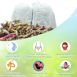 Yoni Herbs for Women Cleansing - Ph Balance and Rejuvenate for Women, 100% Natural V Steaming Herbs, Organic Herbal Blend, 7 Filter Bags Vaginal Herbs, 3.17oz