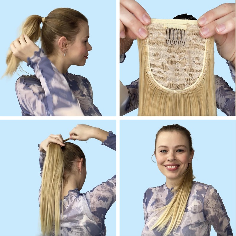 PRETTYSHOP 60 cm Hairpiece HC14, Straight Ponytail Braid Hair Extension,