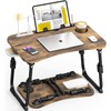 Lap Desk for Bed Adjustable Height, Foldable Bed Table with