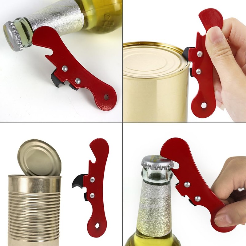 2 Pcs Bottle Opener Metal Manual Tin Opener Multi Purpose