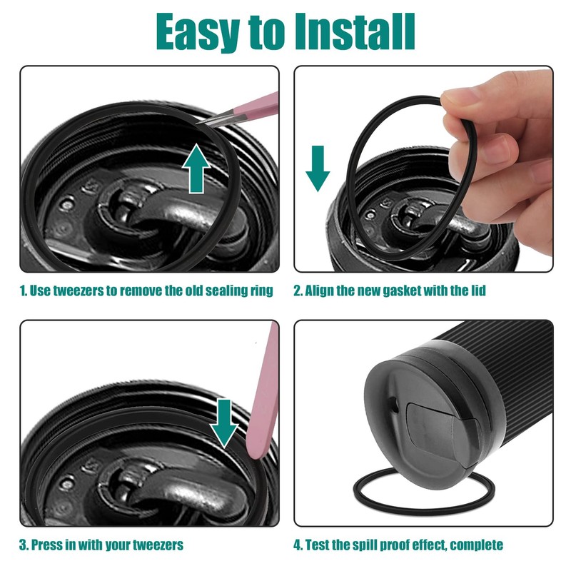 8pcs Replacement Rubber Lid Seals Compatible with Contigo Snapseal Byron