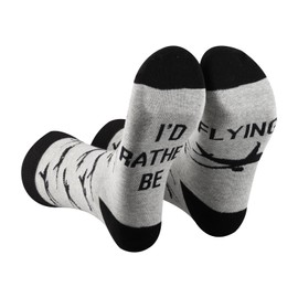 2 Pairs Pilot Socks Pilots Gifts Aviation Lover Gifts Aviator Gift Plane Flight Gift Airplane Pilot Sock (CA/US, Alpha, One Size, Regular, Regular, FLYING s ca)