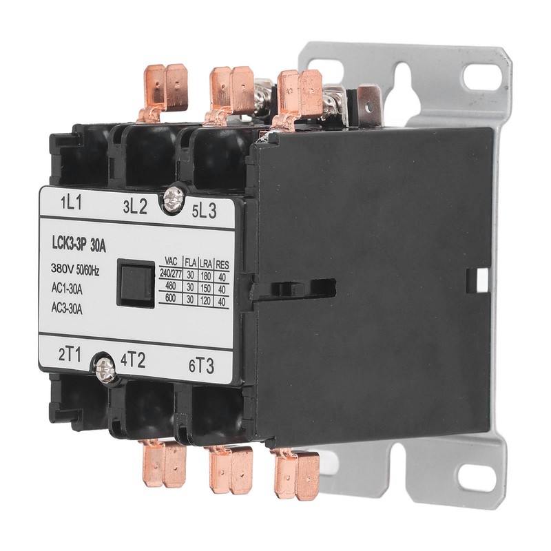 LCK3 3P 30A AC Contactor Heat Resistant PP Shell Silver