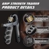 Takzop Grip Strength Trainer, Adjustable Forearm Resistance from 11 lbs