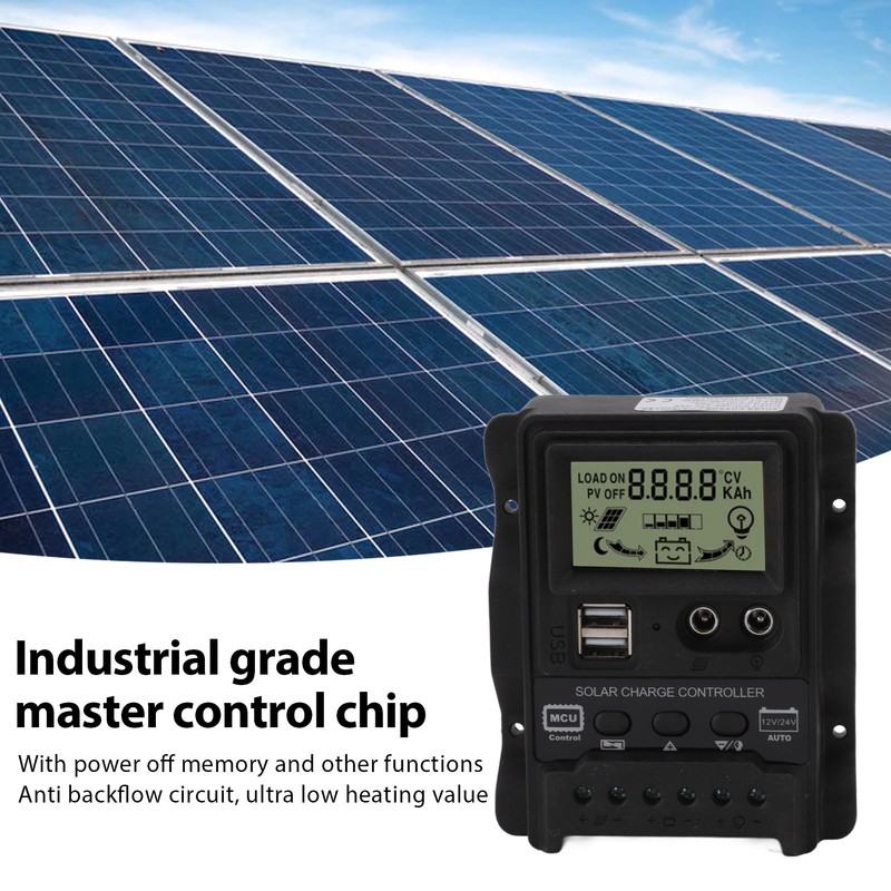 K1688 Solar Charge Controller PWM Dual DC with Black Shell
