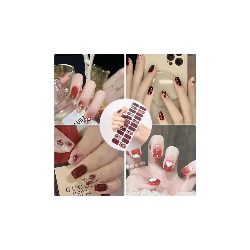 5 Plantillas Pegatinas Decorativa Uñas Diseños Nude Nail Art