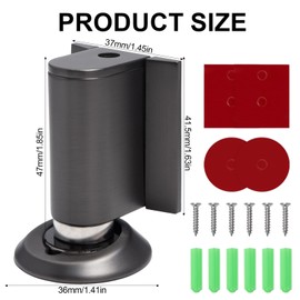 Neikafan 2 Stück Magnetischer Türstopper Boden Selbstklebend Türhalter Magnetischer Ohne Bohren Türstopper Wandmontage Magnetisch Tür Stopper Unsichtbarer für Zimmer Büros Bäder