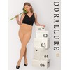 DORALLURE Women's Tights Large Sizes 60 Denier Semi-Opaque Nylon Tights,