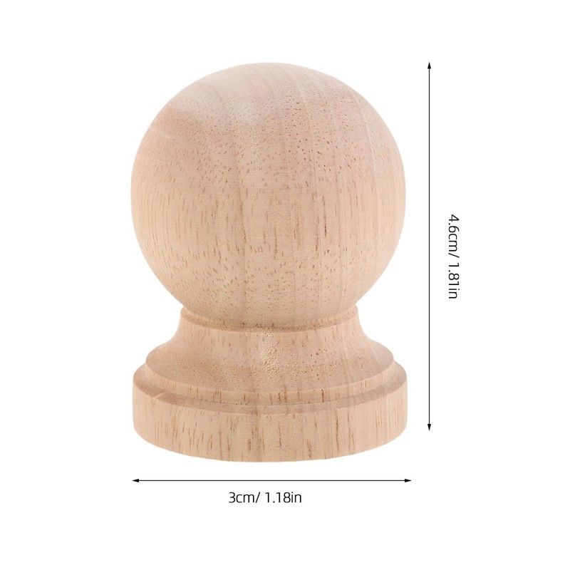 Ciieeo 4pcs Wood Baluster Spindles Roman Column Decorative Finials