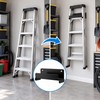 2pcs Heavy-Duty Wall Mounted Ladder Hook, Steel Ladder Storage Hanger
