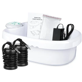 LeCuag Ionic Foot Spa Detox Machine Ion Foot Spa Detox Machine, Ionic Foot Cleanse Bath System with 100 Liners, 2 Strong Arrays