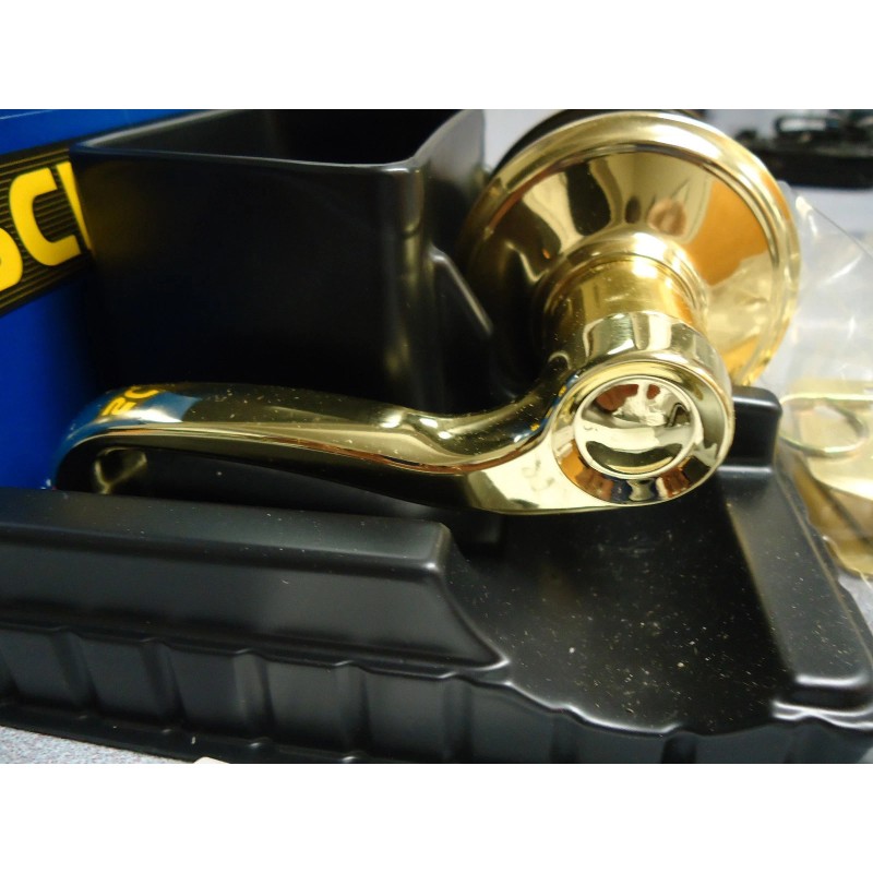 SCHLAGE BRIGHT BRASS DOORKNOB ,HALL & CLOSET P515-322