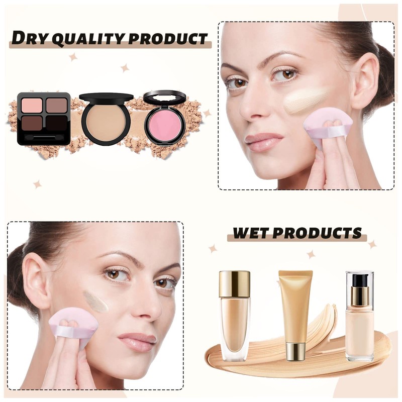 Andiker Powder Puff Set Cotton Triangle Loose Powder Puff Cosmetic